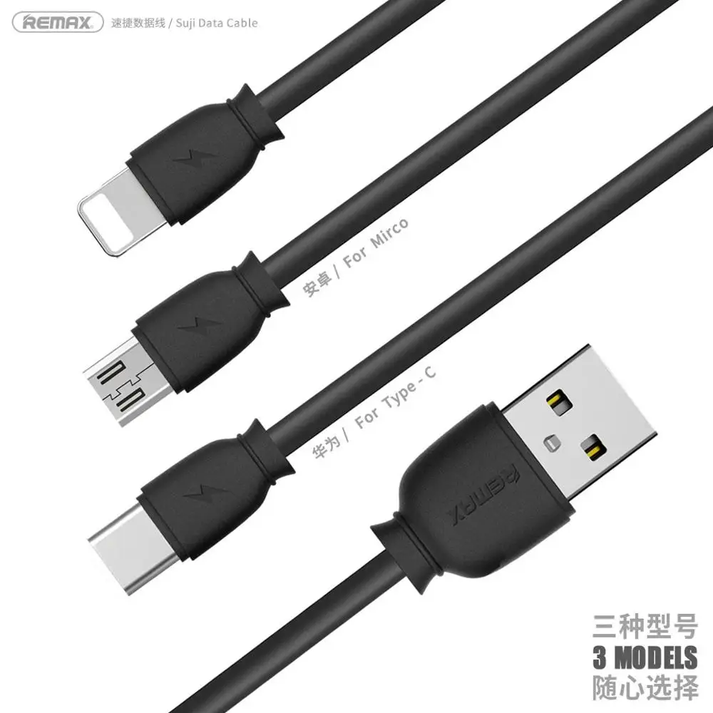 
Remax RC-134 PVC Fast Charging Mobile Phone Wire Charger Electrical Usb Data Line Cable 