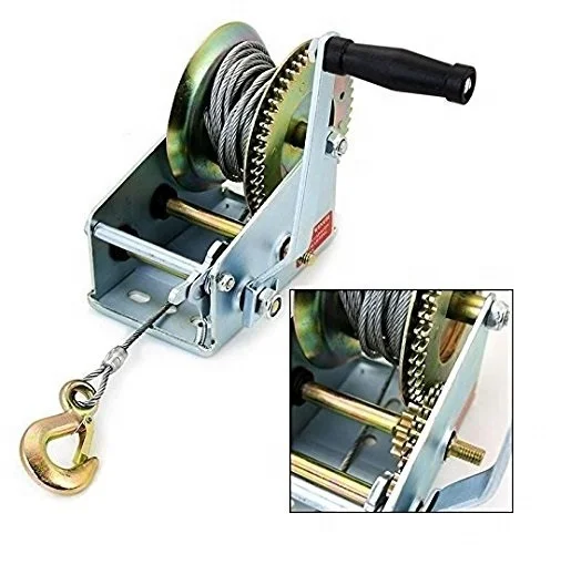 1 year warranty heavy duty manual hand winch/winch with wire rope/winch with webbing