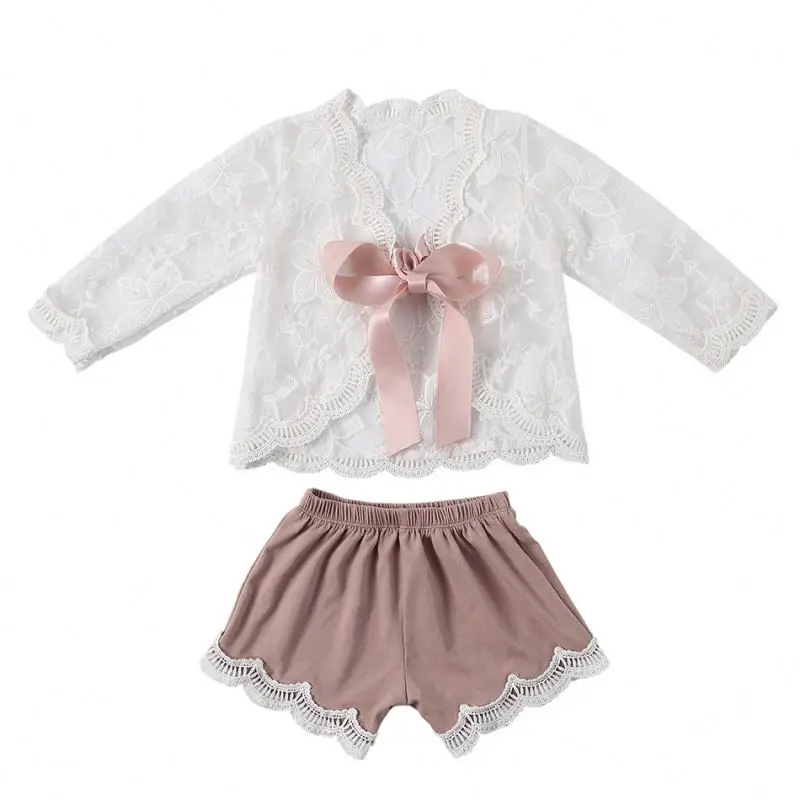 Wholesale kids clothing set cute baby girl summer clothes elegant fashion children girls boutique clothing sets