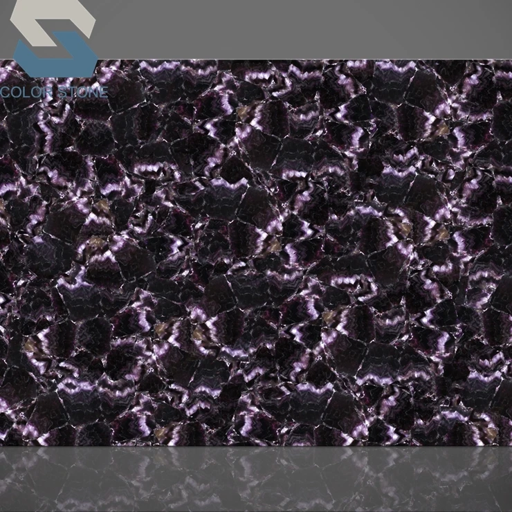 Wholesale price large semiprecious gemstone amethyst stone slabs