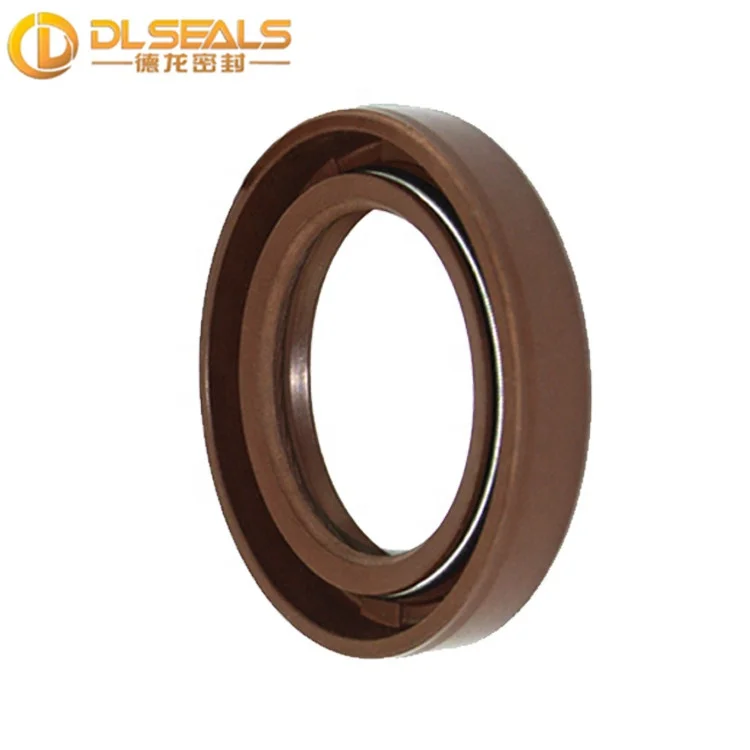 DLseals factory 22x36x8mm rubber oil seals  FKM brown rubber + metal double lips TC oil seal