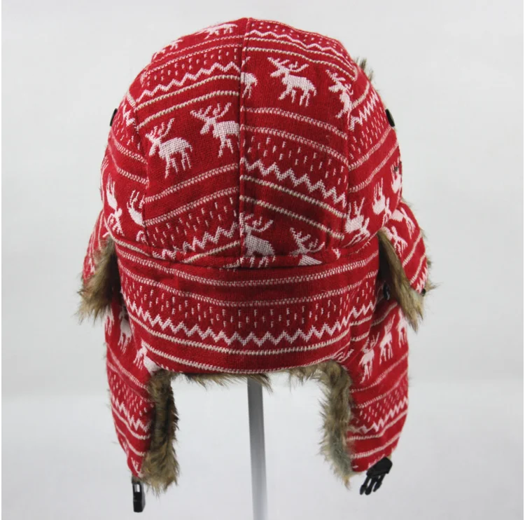 Men Women Winter Russian Trapper Ski Earflap Aviator Bomber Fur Trooper Hat
