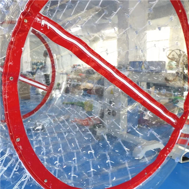 2019 new design 3.0 x 2.6 x 2m 0.8mm PVC human size  inflatable water walking roller