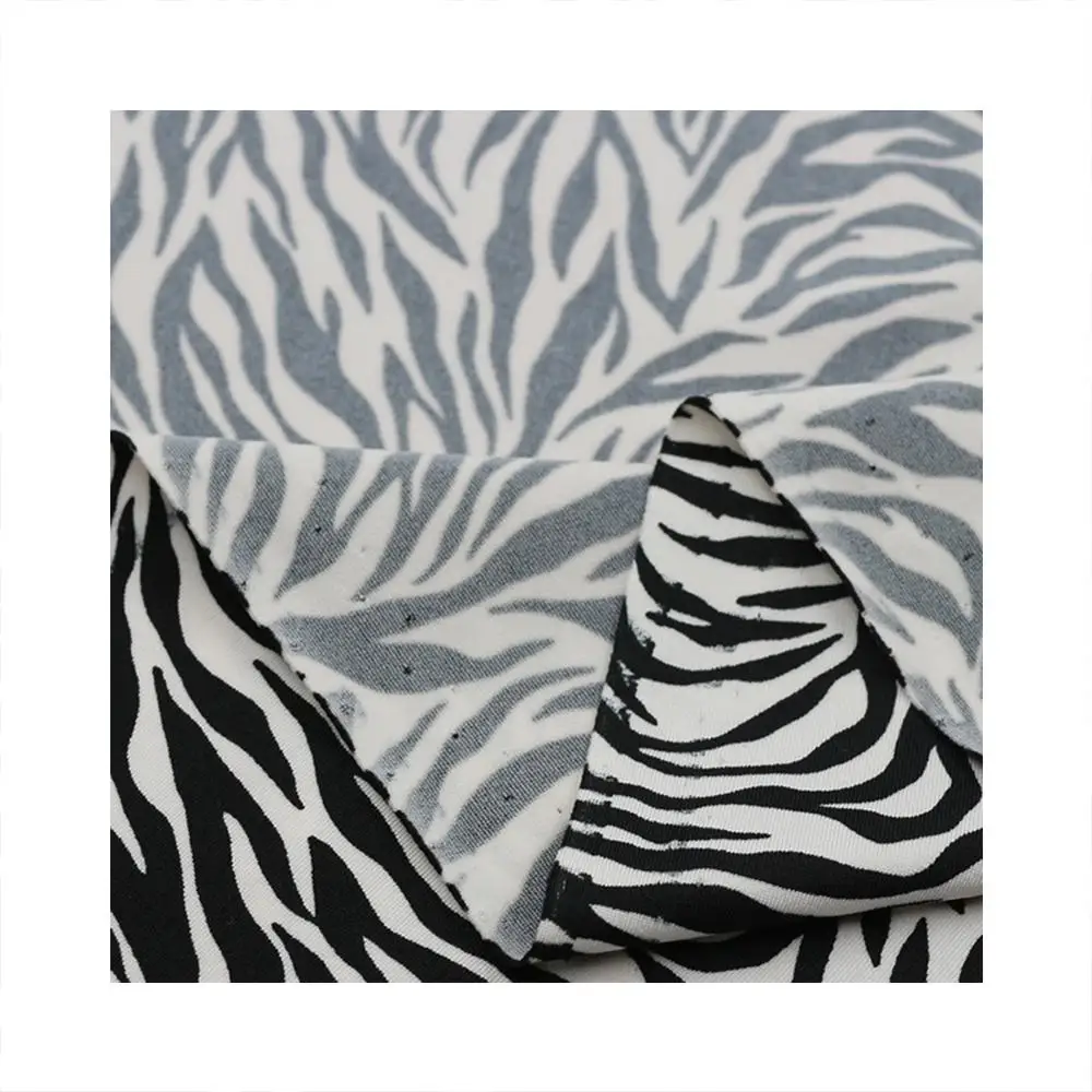 
 Высокая эластичность, защита от солнца, экологически чистая Модная уникальная Джерси, принт зебры, спандекс, ткань для купальников  