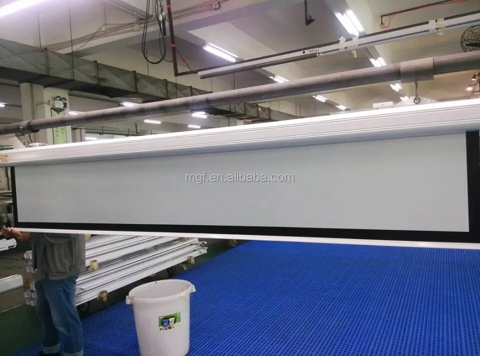 100 inch Aluminum Electric Pull Down Projection Screen 16:9