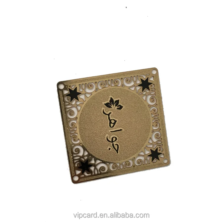 Custom Printing Frosted Gold Cheap Metal Luxury Business Card 0.5mm 0.8mm
