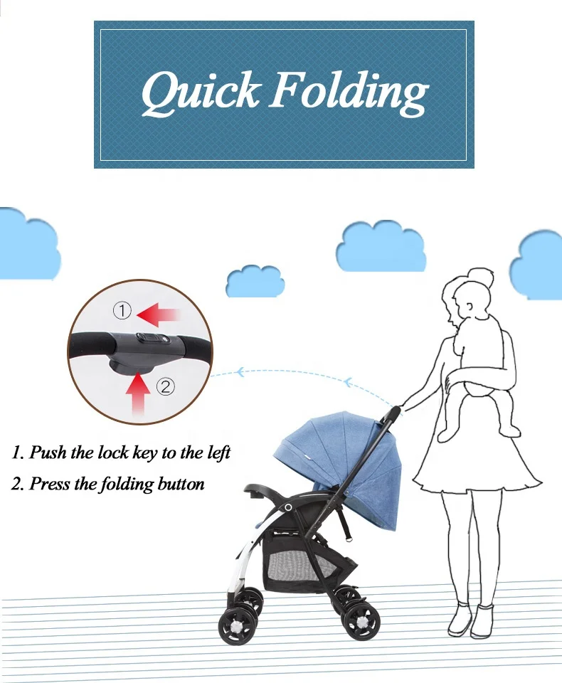 Anhui Hope Baby Stroller 2 in 1 Type Reversible Pram Stroller With Carseat