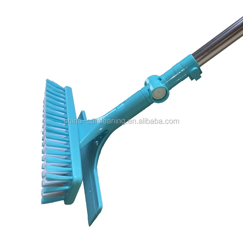 2 in 1 multy function floor brush with window squeegee and telescopic aluminum handle