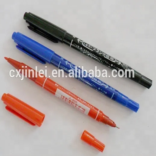 Двойной наконечник кожа Перманентный Маркер