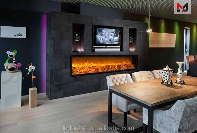 1500mm large decorative electric fireplace with optional wood,pebbles or crystal