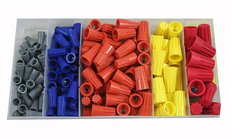 1000 PCS / BAG YELLOW STRAIGHT BARREL STYLE SCREW - ELECTRICAL PVC ON WIRE CONNECTORS / NUT