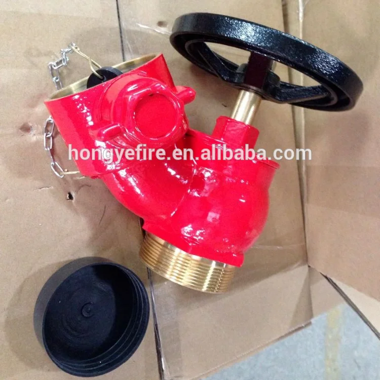 Косый посадочный клапан, пожарный гидрант, латунный клапан, входной резьбовой клапан