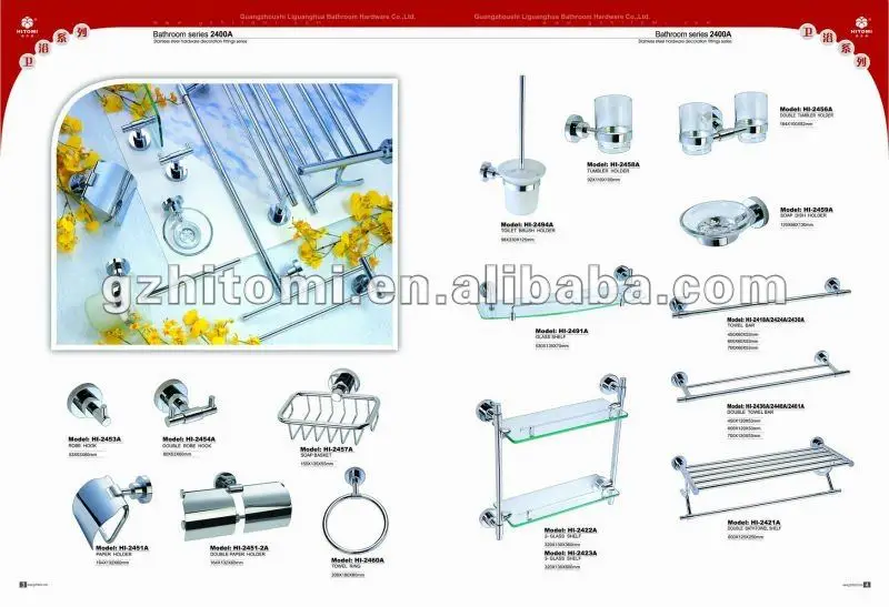 Hitomi factory Stainless Bathroom Accessories Set