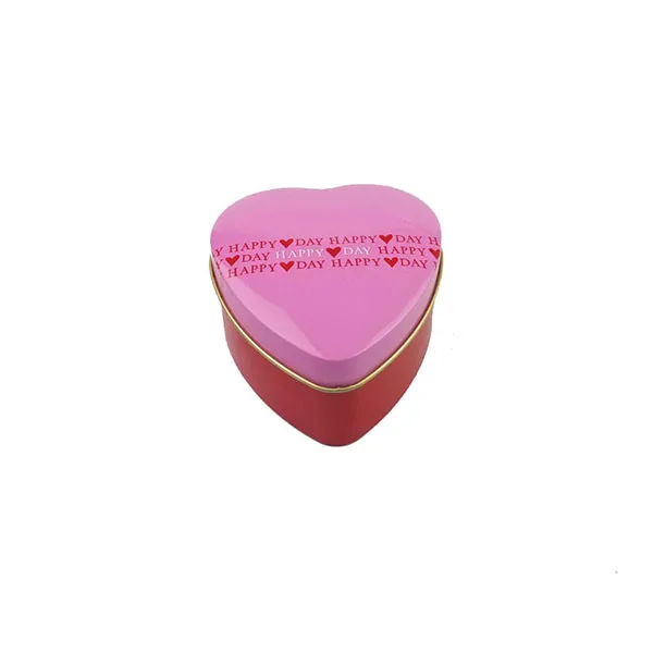 factory wholesales heart shape Valentine Day candy gift tin box