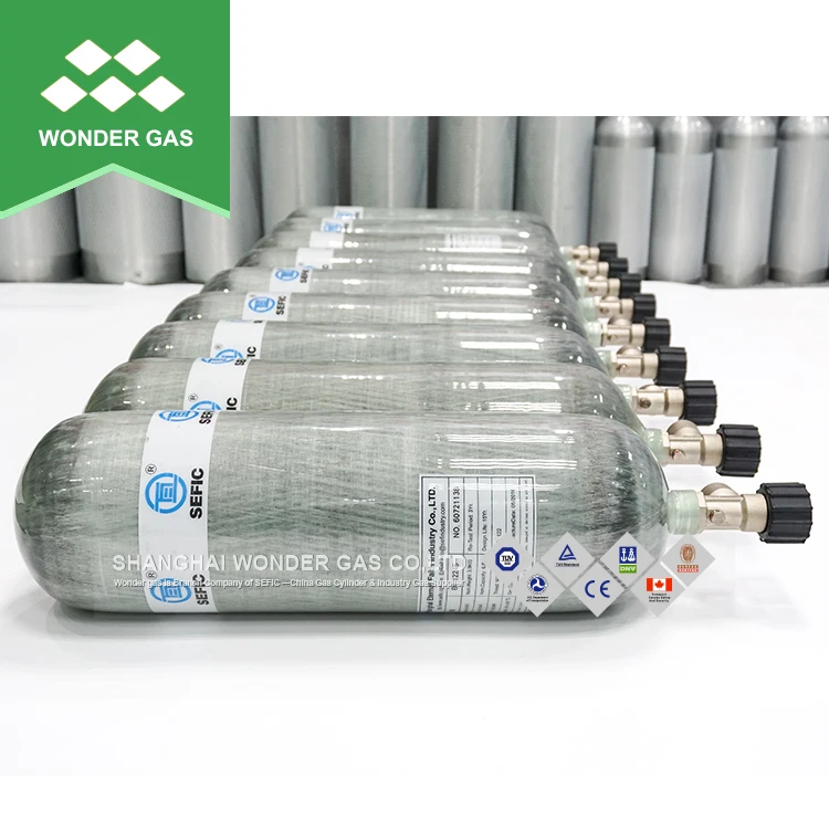 New Design 6.8L Composite Air Tank Carbon Fiber Cylinder Scuba Diving Tank