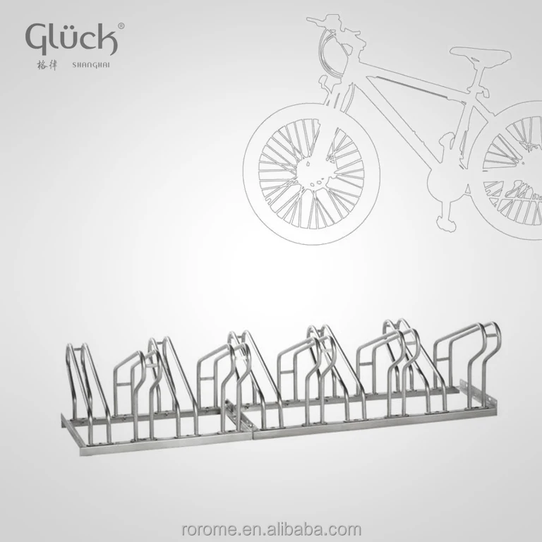 ISO 9001 certified high quality metal bicycle rear rack floor mounted double-side 10 units China factory direct supply