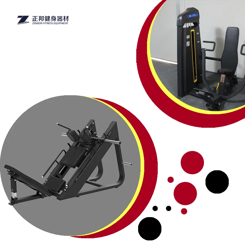 Hot Selling Commercial Gym Fitness Equipment 45 Dergree Leg Press Hack Squat Machine