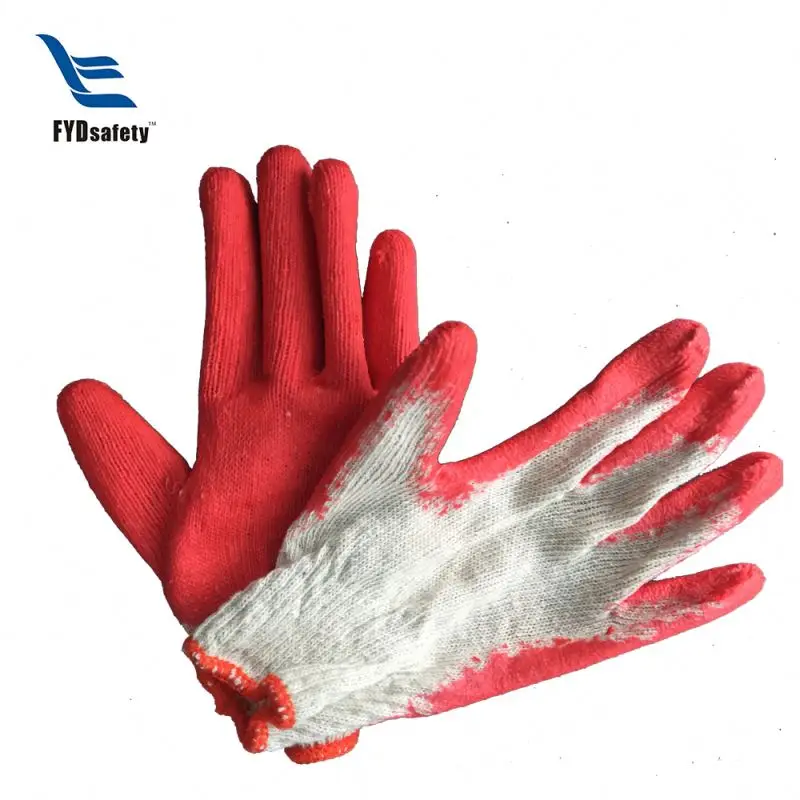 China Black Wrinkle Cut Resistant Cotton Latexed Coated Gloves