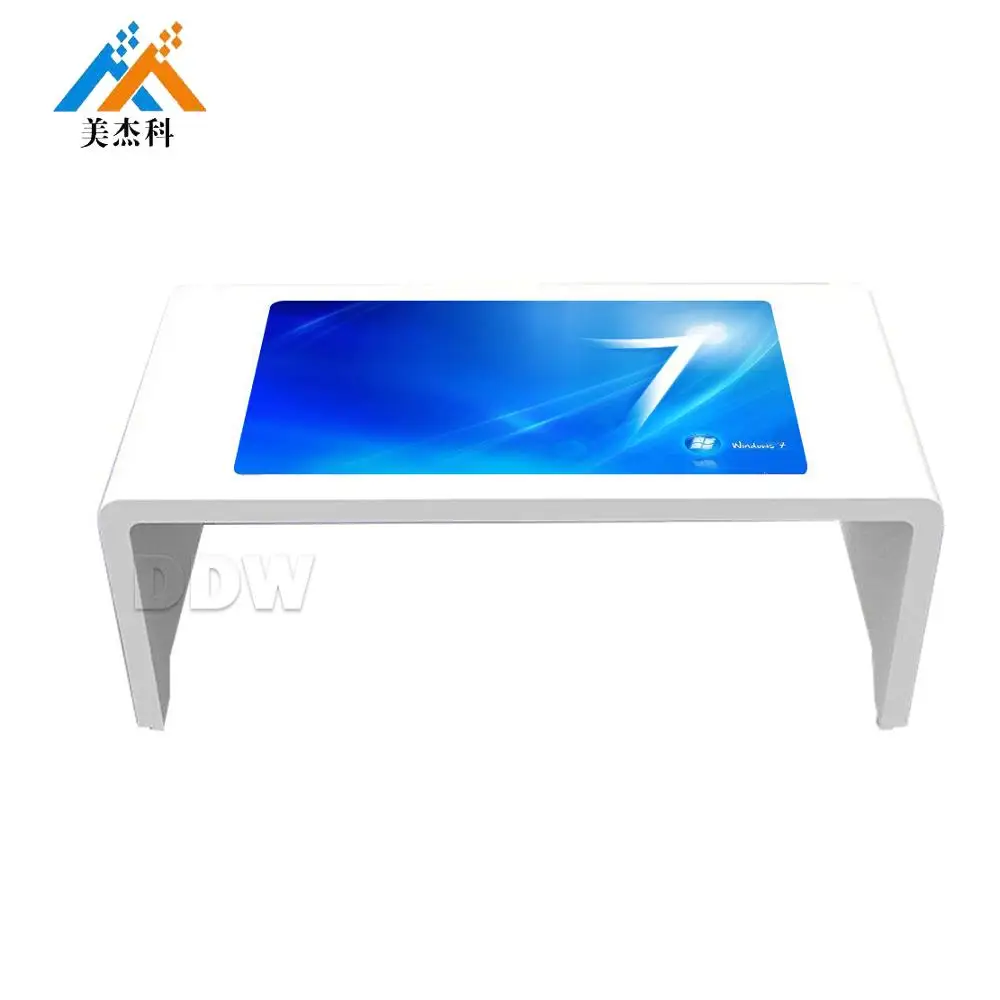 High Quality waterproof tempered glass Wireless charge android Smart Interactive touch table for Hotel restaurant