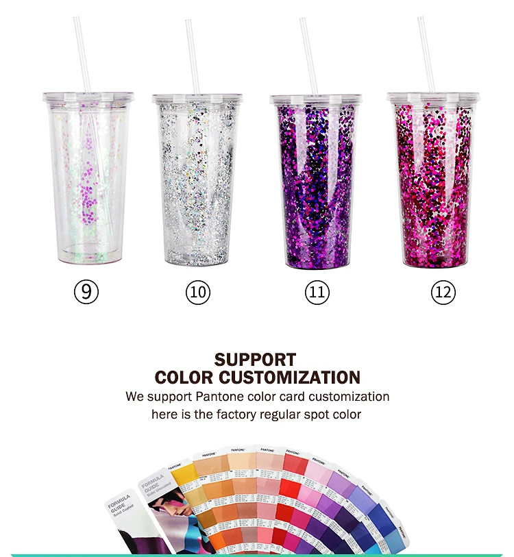 Top Seller Personalized Hard Plastic Glasses Fruit Custom Logo Portable Cup With Straw