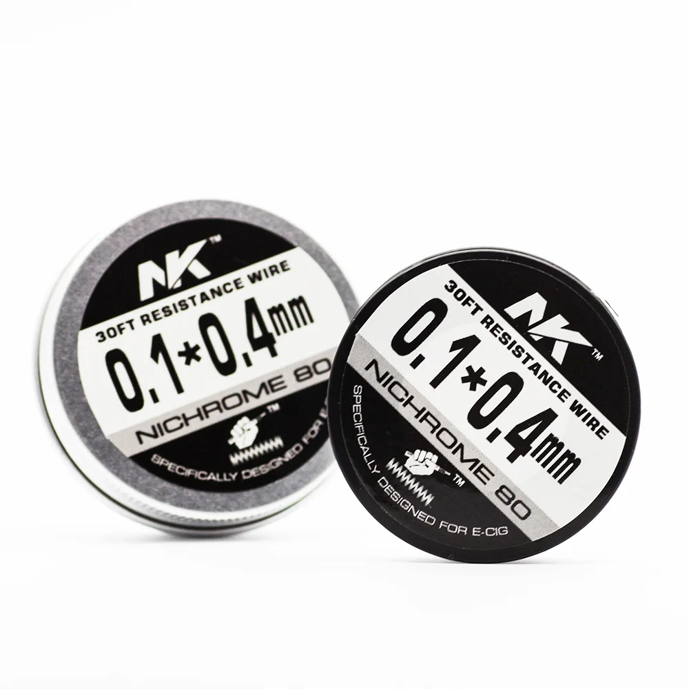 NK высококачественный плоский провод Ni80 0,1*0,4 ленточный провод 30 футов нихромовый 80 нагревательный провод для вейпа готовая катушка clapton