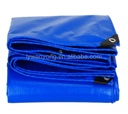 Tarpaulin polyethylene plastic sheet with 6 black bands 4m x 6m