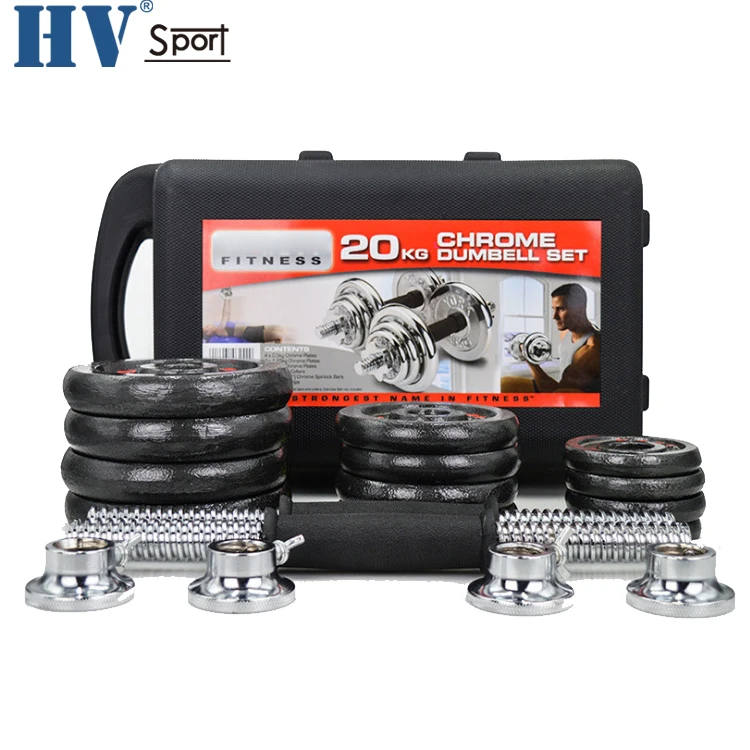 
Black Stoving Varnish Adjustable Dumbbell Barbell Set 20kg 
