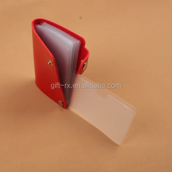 2024 Fashion Design 15 pockets PU leather Case For business card/ID card