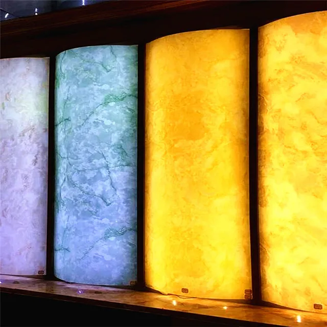 
Decorative Artificial marble light translucent sheet/translucent stone panel 