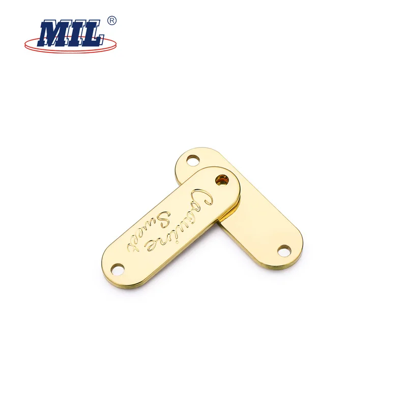 Custom Emblem Logo Metal Jeans Label For Handbags And Shoe