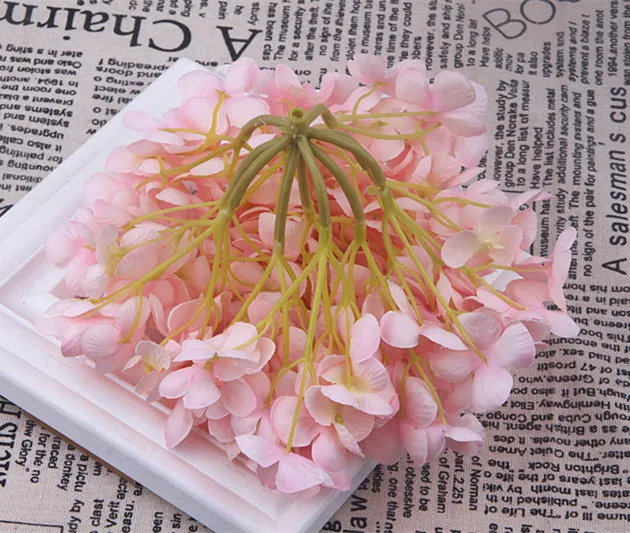 Wholesale 19cm large artificial hydrangea flower head For wedding flower