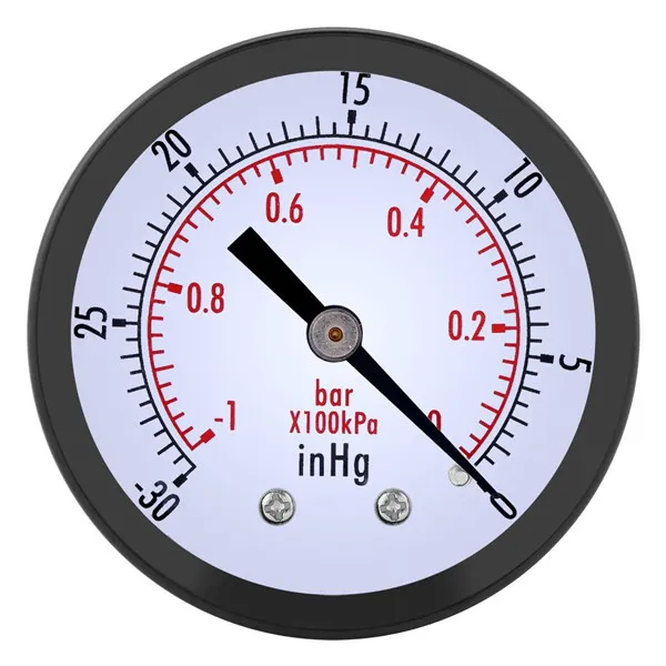 
0~-30inHg 0~-1bar 50mm Mini Dial Air Vacuum Pressure Gauge Meter Manometer 
