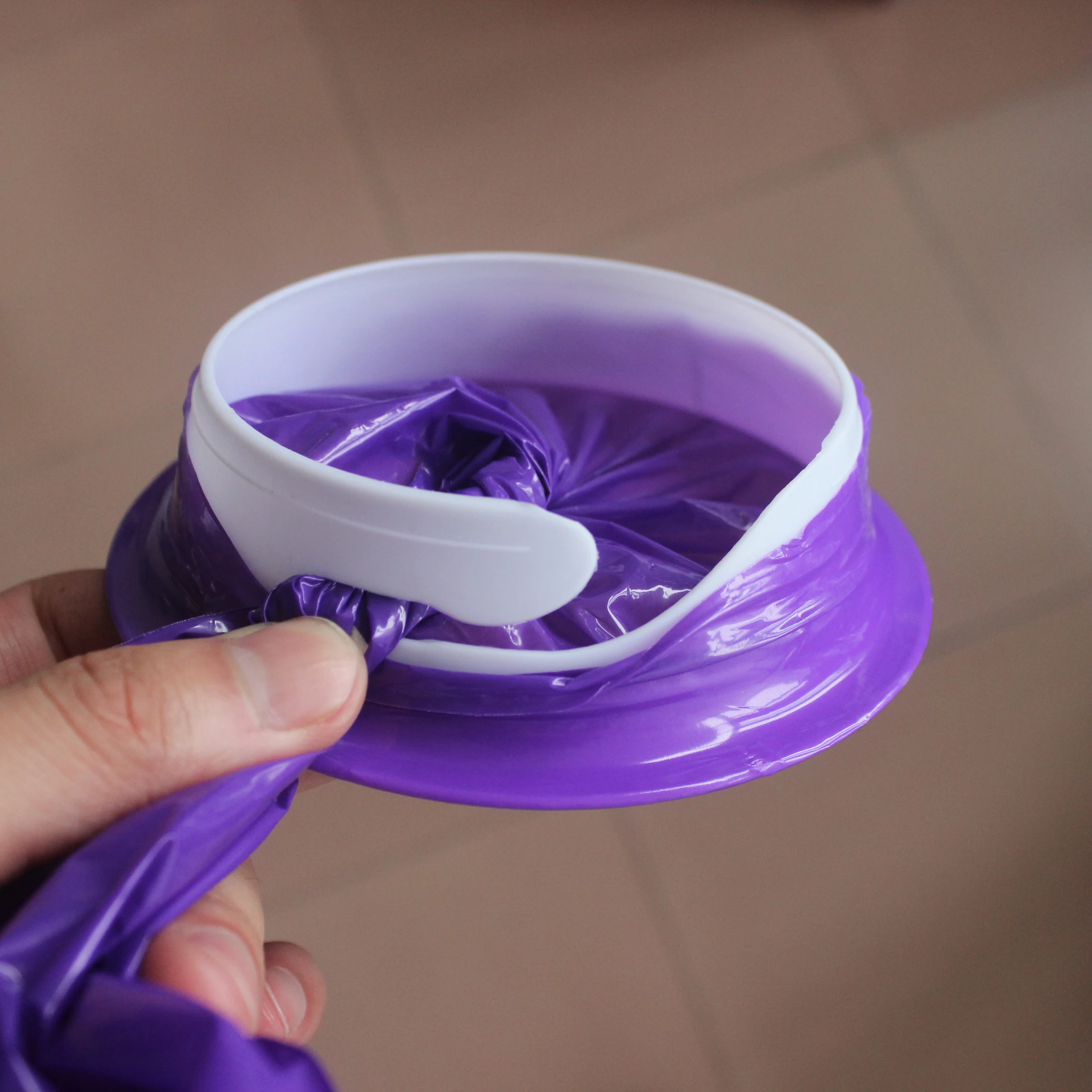 Purple plastic nausea bags supplied by Dongguan Factory directly, eme bag