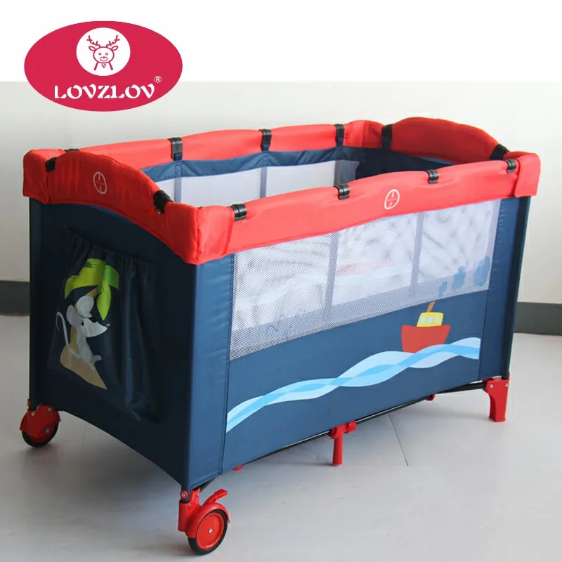 
Moveable and foldable infant playpen crib folding baby playpen with mosquito net 