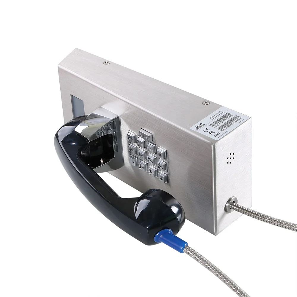 Антивандальный тюремный телефон VoIP с дисплеем и прочным громкоговорителем тел. IP для