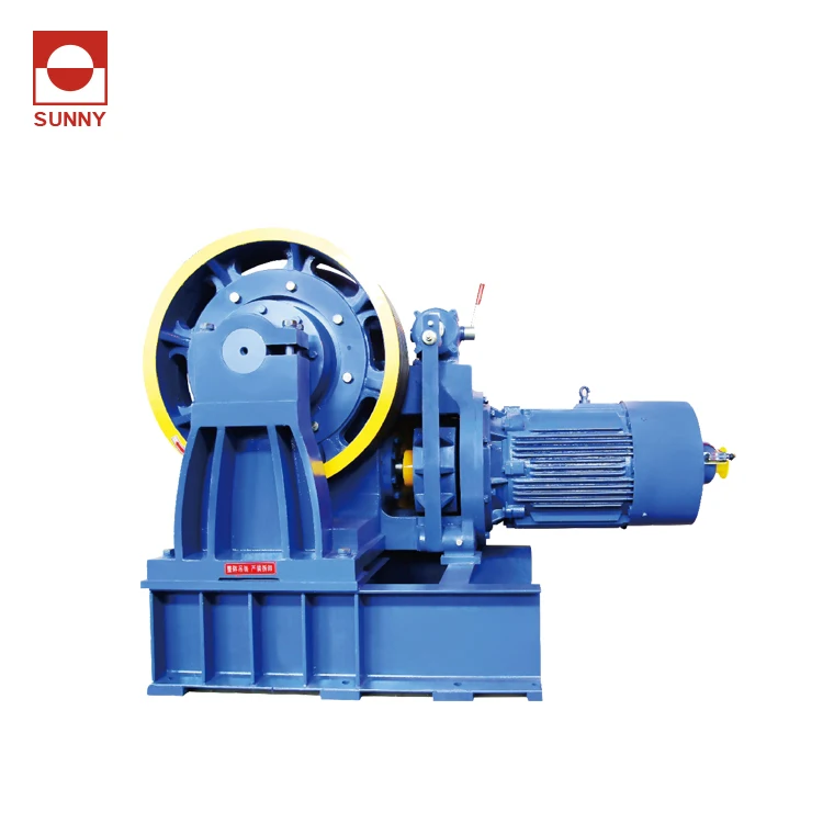 Elevator Machine , Geared Traction machine for Geared Traction Elevators with Gear Motor, Roping:1:1