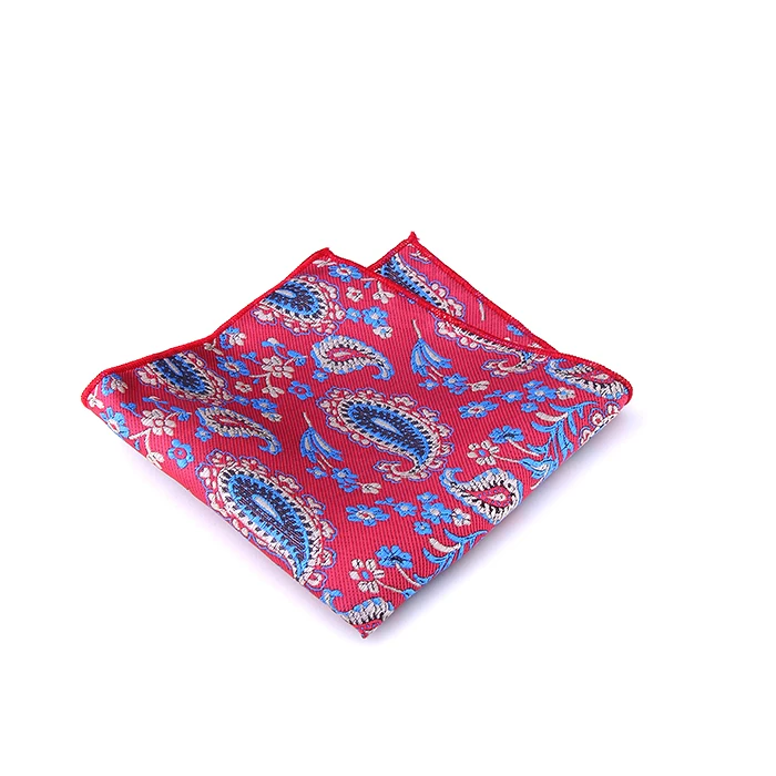 Custom paisley mens handkerchief polyester pocket square