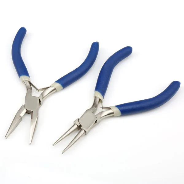 9 Pcs Jewellery Making Beading Mini Pliers Tools Kit Set Flat Long Round Nose