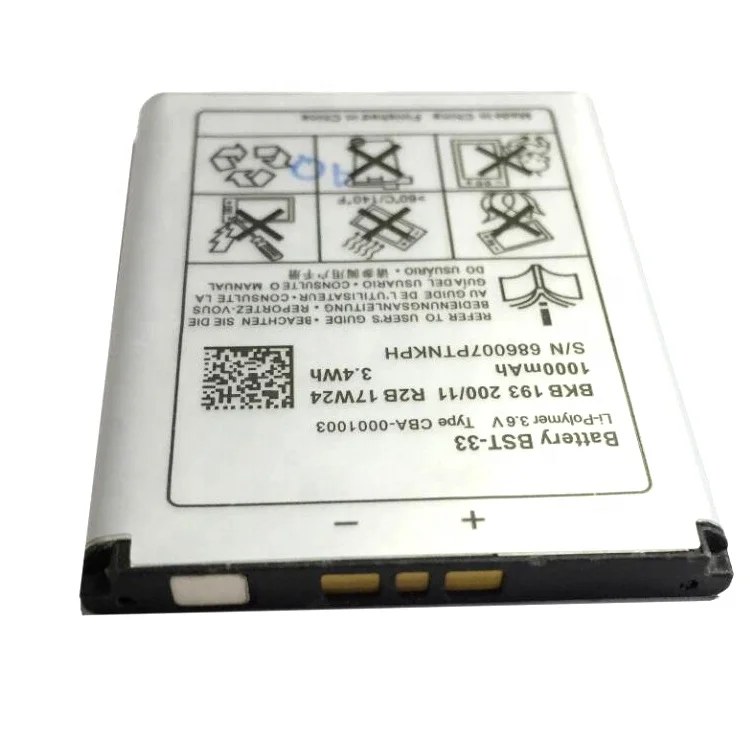 High capacity BST-33 mobile phone battery for Sony Ericsson V800 Z800 W900 K790 Z530 W610 K800I W300 P990 Z530 K550 K550C