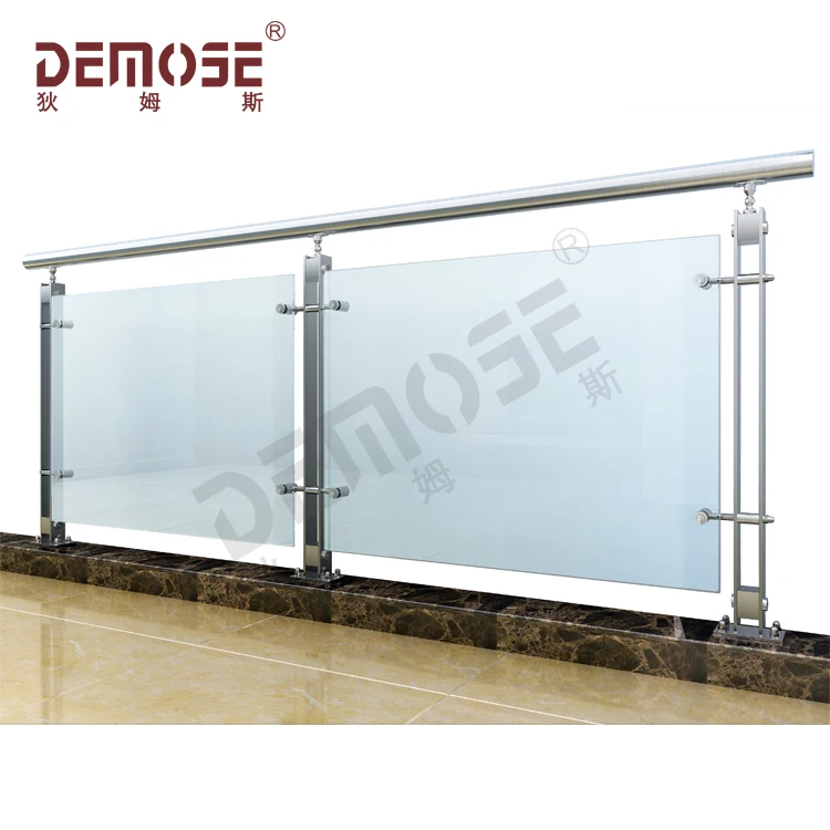 modern steel railing designs | balcony glass railing with channel to Sri Lanka