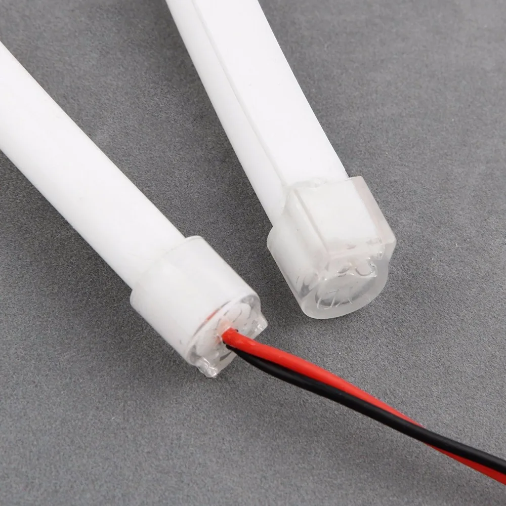 Hotselling 2PCS 60cm Daytime Running Lights Car LED Turn Signal Flexible Headlight Angel Eye DRL Day Light with stream light