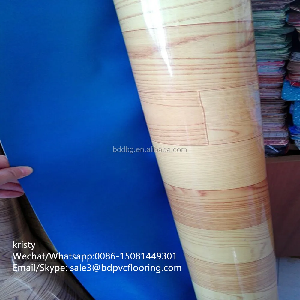 pvc flooring price in china Wood texture Cheap Price 1mm pvc roll Linoleum Rolls
