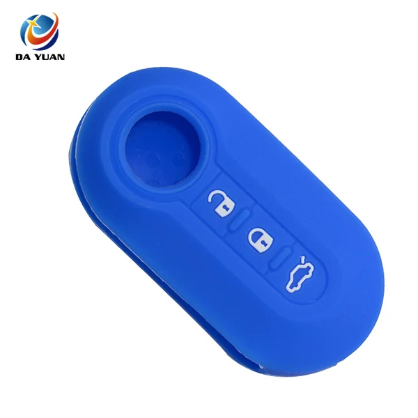 AS080010 Silicone car key Cover Case skin holder for FIAT Flip Folding remote key protected Shell