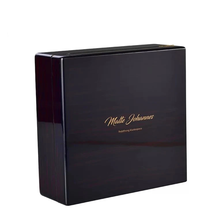 Custom Luxury Glossy Lacquer Empty Phone Box Wooden Cellphone Box