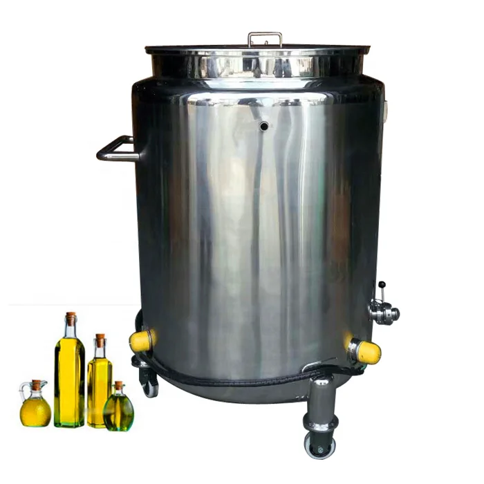 stainless steel chocolate tempering milk Cooker/cheese melting tank with trolley and lockable wheels