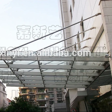 Glass Canopy Fittings Cheap Stainless Steel Glass Canopy