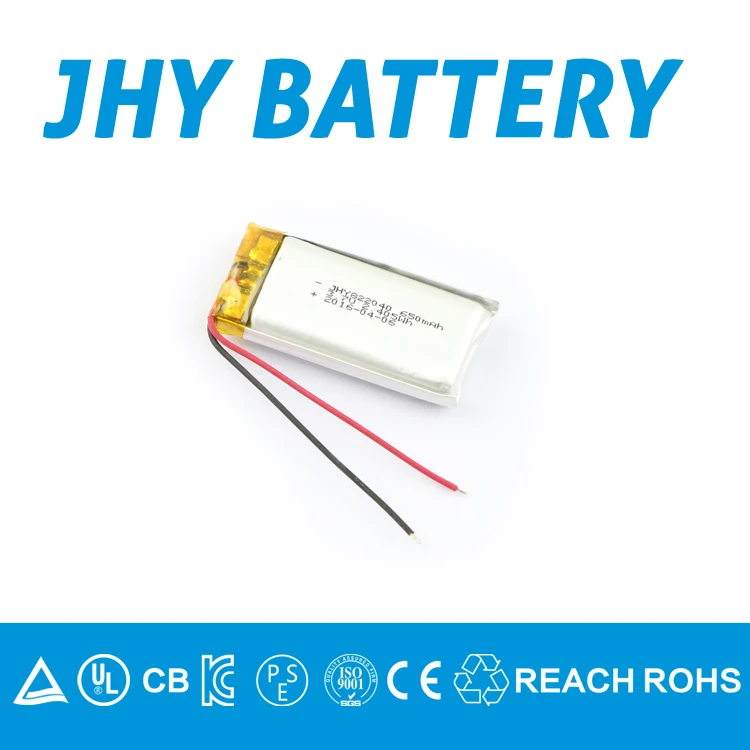 JHY 3.7v small li-ion battery 140mah 253030 for fitness tracker