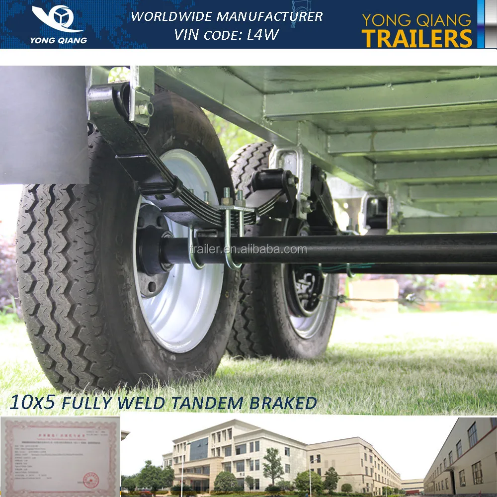 6x4 7x4 7x5 8x5 10X5 12x6 galvanised fully weld tandem  box  truck  car  trailer
