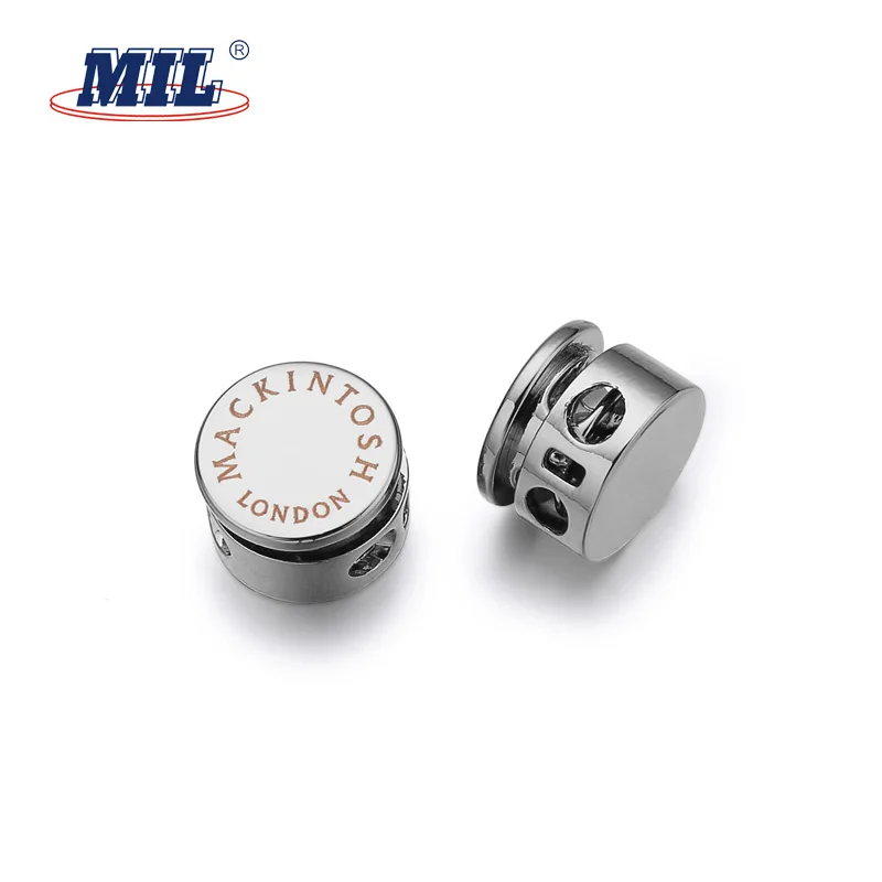 High Quality Round Metal Adjustable Spring Cord Lock Stopper For Clothes