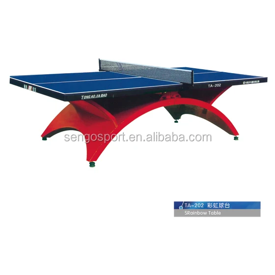 25mm thickness board rainbow shape outdoor table tennis pong table